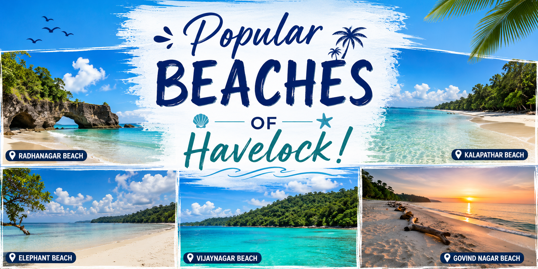 Popular Beaches of Havelock!