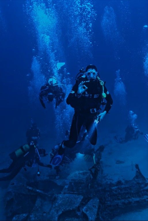 Scuba Diving in Aquarium